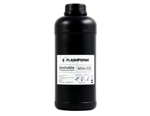 [005074] FlashForge Washable Photopolymer Resin White 1KG